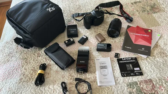 Kit Canon EOS 60D Completo - Câmera DSLR + Lentes + Acessórios