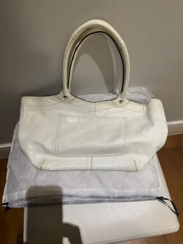 Bolsa Coach Original em Couro Branco