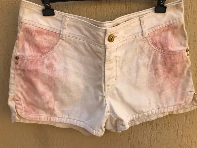 Short Off White E Rosa Da Morena Rosa