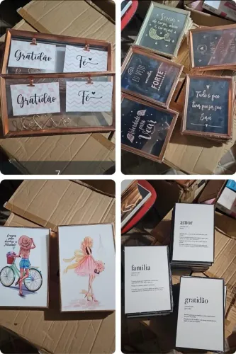 Quadros Decorativos, Frases Inspiradoras- Amor, Fé, Gratidão e Família.