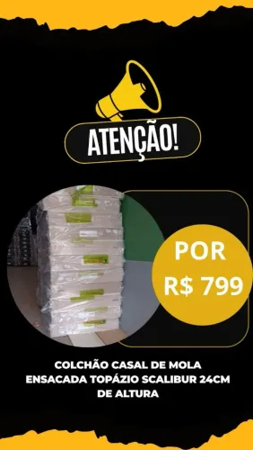 Colchão Novo - de mola ensacada
