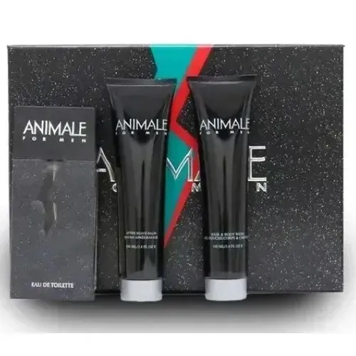 Kit Animale For Men Eau deToilette 100ml + Pós Barba 100ml + Gel De Banho 100ml