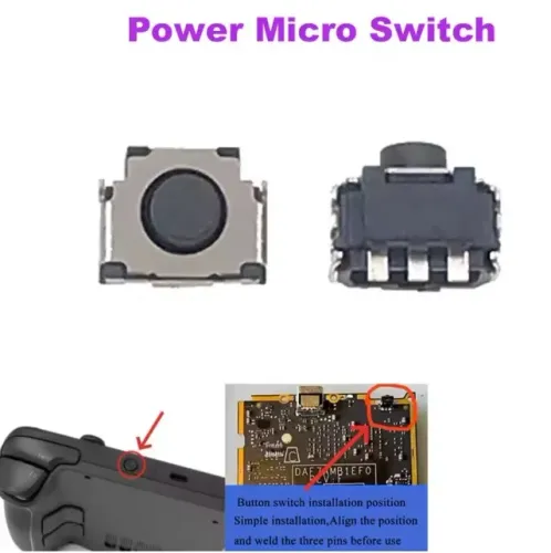 Botões de reposição micro switch para Steam deck