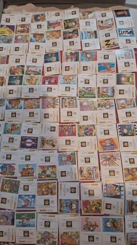 Garfield antigos cartões figurinhas em perfeito estado de conservação 113 unidades