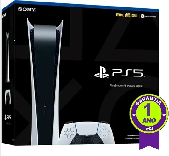 Console Sony PlayStation 5 Sem Leitor + 03 Anos de Garantia + Frete Grátis + Garantia ZG