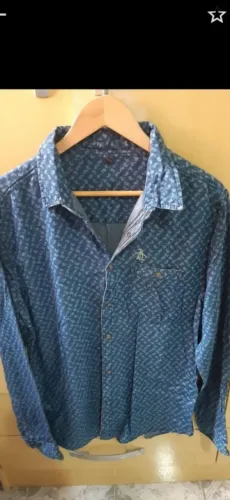 Camisa Original Penguin Azul Estampada