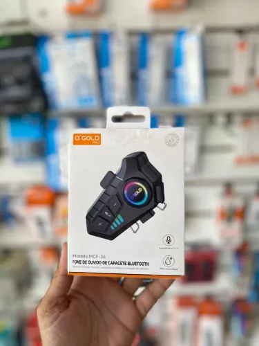Fone de Ouvido Bluetooth Capacete Moto Áudio Gold | Entrega em São Luís e região