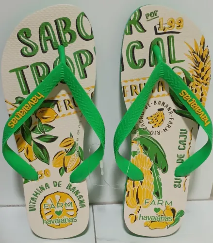 Chinelo Havaianas Farm Suco De Frutas 39/40 novo (original)