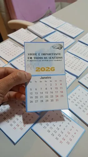 Mini calendario ima de geladeira personalizado lembrancinha