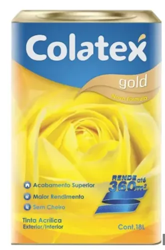 Tinta Acril. Colatex 18lts Nova Gold Branco Neve R$ 179,99