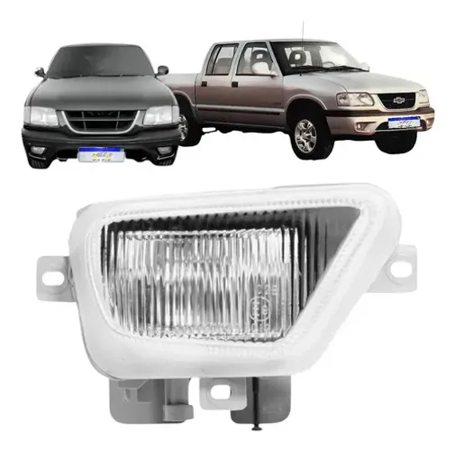 Farol Auxiliar Neblina S10 Blazer 1999 2000 Lente Vidro Ld Transparente Direito