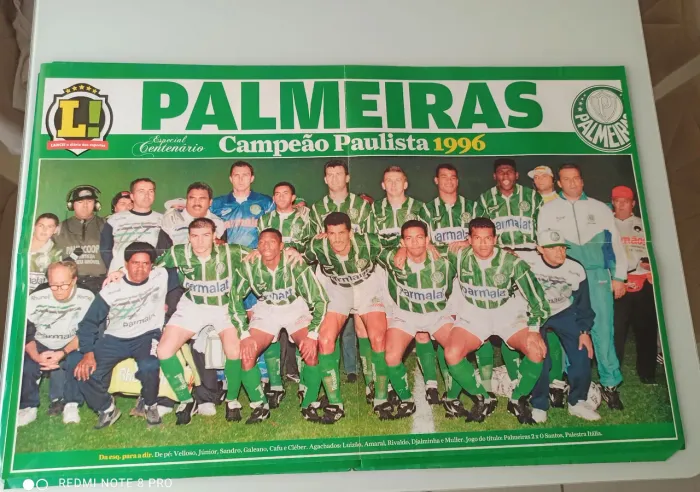 Pôster gigante Palmeiras Campeão Paulistga 1996