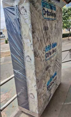 Box casal Colchão acoplado Ortosleep Novo!
