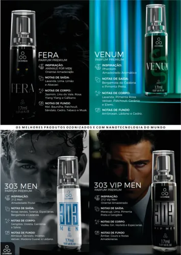 PERFUMES OZONIZADOS com pagamento na entrega 