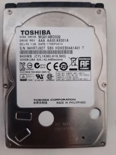 Disco Rígido Hd Toshiba 2.5 Notebook 320gb Sata