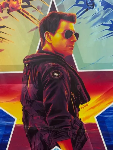 Quadro Top Gun 2 Maverick Tom Cruise 29x21cm Pôster Mdf 5mm