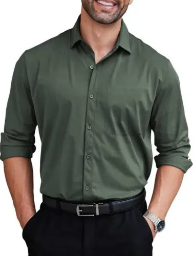 Camisa social verde tamanho G, bonita, original, confortável, elegante, sofisticada.