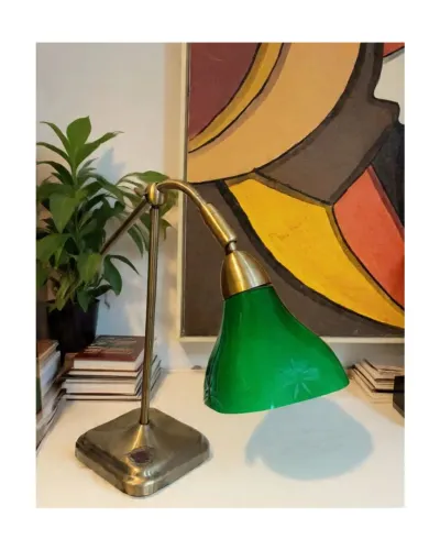 Luminária  Estilo Banker Retrô Verde