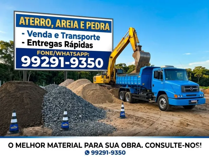 AREIA E PEDRA PARA SUA OBRA!