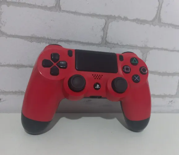 Controle PS4 Original Vermelho Seminovo / Garantia<br>