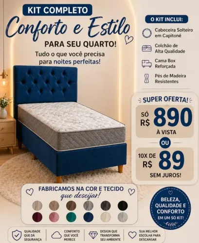 Kit completo para seu quarto!