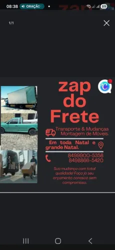 Frete ,Mudanças Montagem de Móveis.