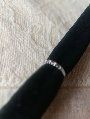 Meia aliança Ouro branco 18 k