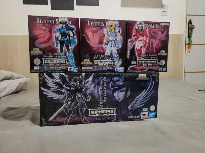 Cloth Myth Ex - Hades, Shiryu v3, Shun v3 e Hyoga v3