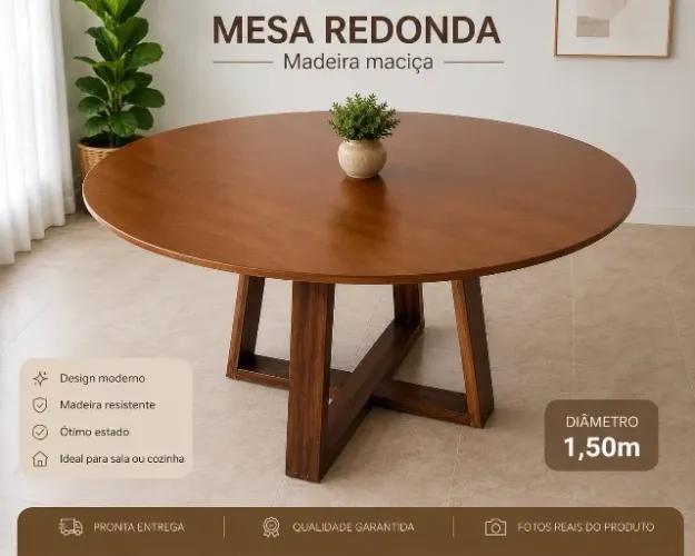 Mesa de jantar redonda