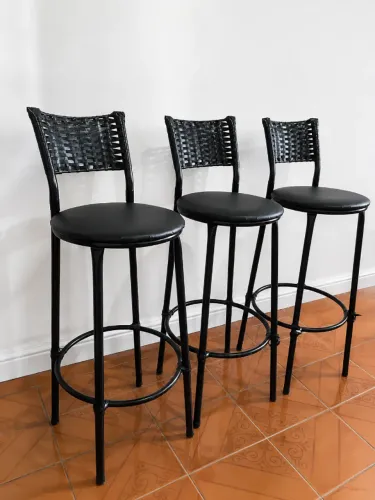 3 Banquetas Altas para Cozinha/Area Gourmet