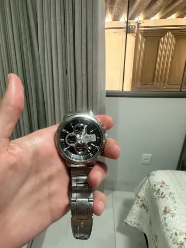 Relógio Seiko Chronograph 100M Original - Aço Inoxidável
