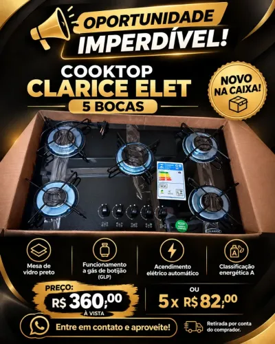 Cooktop 5 bocas 