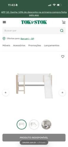 Cama infantil com escorregador + Colchão