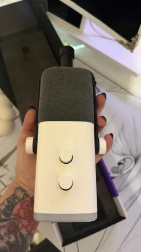 Microfone Dinâmico Fifine AMPLIGAME AM8 XLR USB-C=Branco