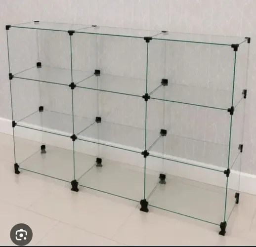 Vitrine expositor de vidro 3x3x3
