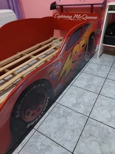 Cama infantil carros disney star com aerofólio 7a - pura magia