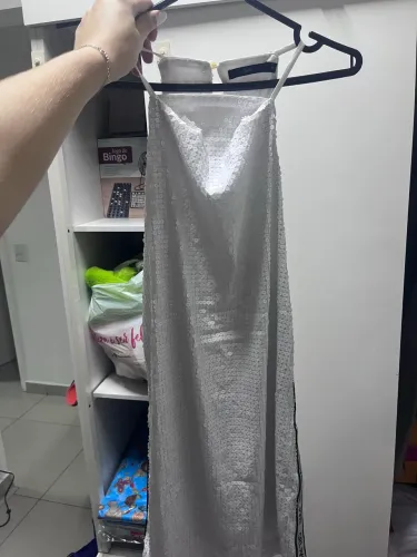 Vestido lantejoula branco