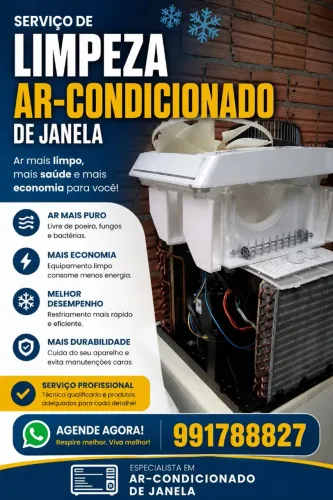 Limpeza para ar-condicionado de janela