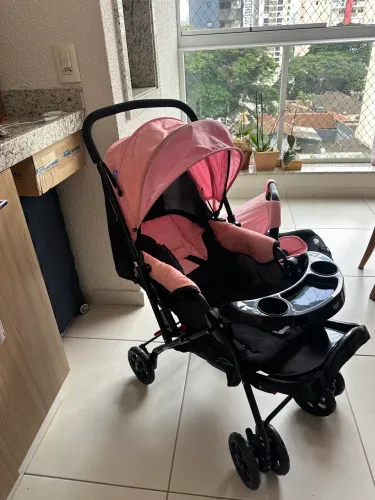 Carrinho Cosco Kids Travel System Reverse + Bebê Conforto + Base Bebê Conforto