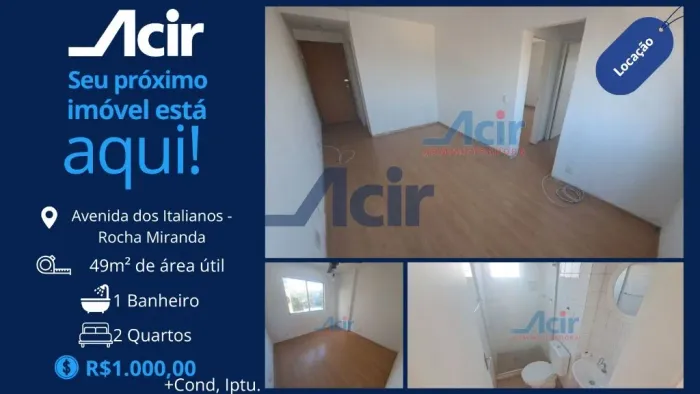 Apartamento para Alugar em Rocha Miranda, Rio de Janeiro com Garagem !!!