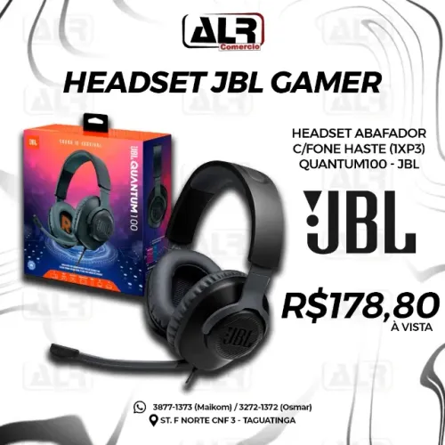 HEADSET GAMER JBL QUANTUM 100 - PRETO P3