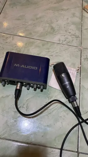 Kit Studio interface M-Audio PRO + Microfone condensador Presonus M7.