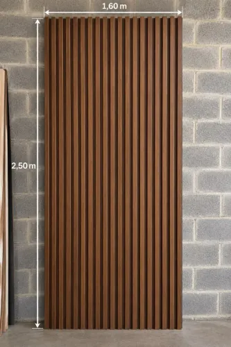 Painel Ripado de Mandeira - 1,60m x 2,50m | 4 Peças