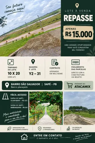 LOTE EM BAIRRO PLANEJADO