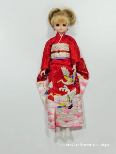Boneca Japonesa Licca Doll Kimono Jenny Takara 1981 