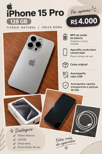 iPhone 15 PRO 128 GB