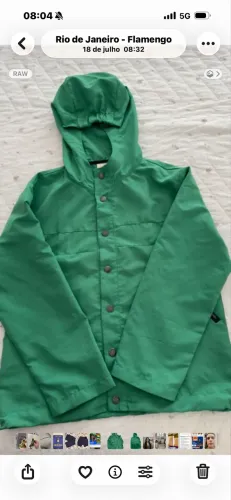 Casaco infantil corta vento Green