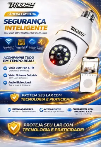 Câmera 360 tipo lâmpada 