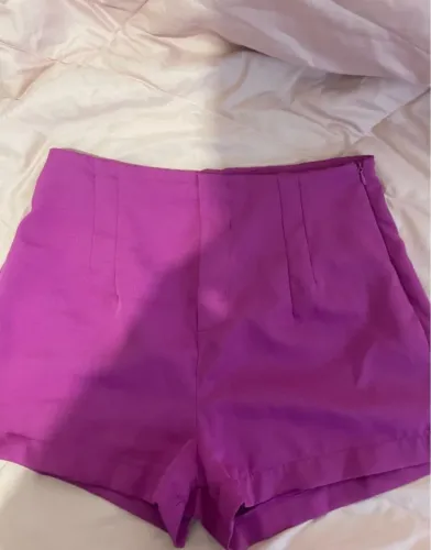short alfaiataria rosa