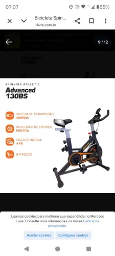 Bicicleta Spinning Advanced 130BS ATHLETIC